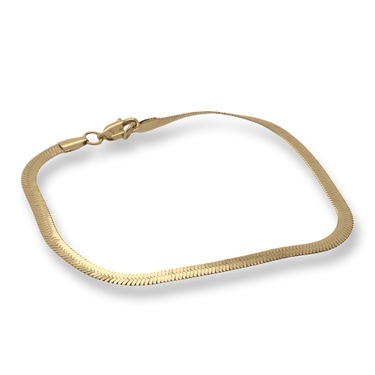 Gold Herringbone Anklet